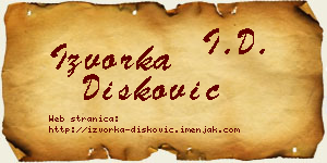 Izvorka Dišković vizit kartica